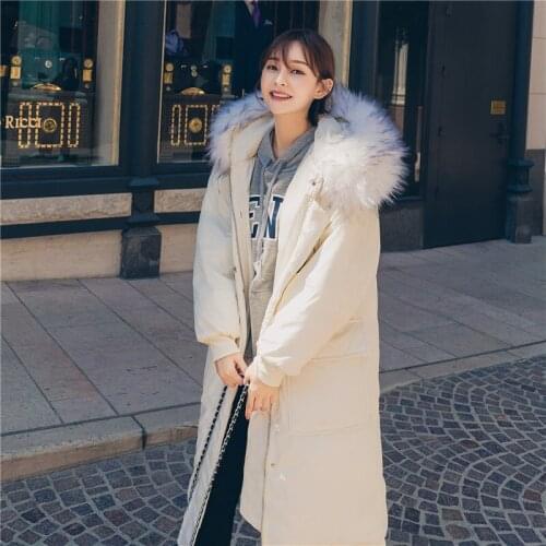 Pleuche Rushed Lycra Long Patchwork No Full Cotton-padded Woman 2019 New Winter Clothes Fund Heavy Seta Lead Cotton Loose Coat