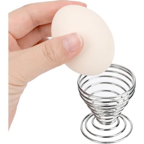 Egg Tools Stand Storage Rack Breakfast Boiled Eggs Boiled Eggs Holder Wire Tray Egg Cup Stainelss Steel Spring Cooking Tool