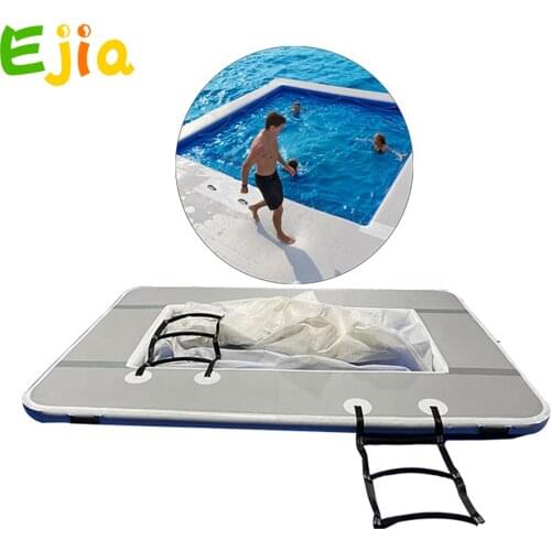Portable Inflatable Floating Ocean Sea Swimming Pool / Protective Anti Jellyfish Pool With Netting Enclosure For Yacht