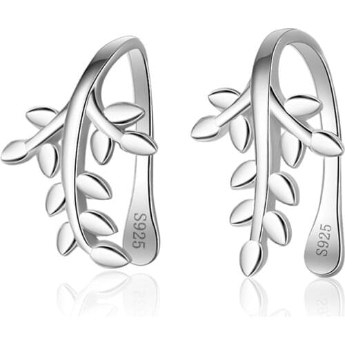Simple Style Ear Cuff Earrings for Women Female Fashion Cute No Piercing Leaves Ear Clip on Earrings Jewelry Brincos Oorbellen