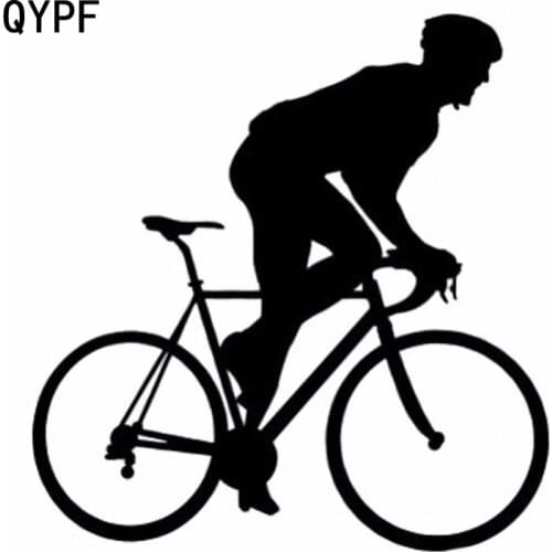 QYPF 12.2cm*12.6cm Personality Car Styling Vinyl Bike Car Sticker Black SilverS2-0057