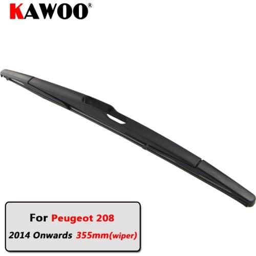 KAWOO Car Rear Wiper Blade Blades Back Window Wipers Arm For Peugeot 208 Hatchback (2014 Onwards) 355mm Auto Windscreen Blade