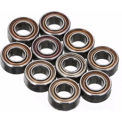 10 Pieces MR63ZZ Ball Bearing Steel Mini Rolling Roller Bearings High Precision Mini Rolling Bearing Seats 3mm*6mm*2.5mm
