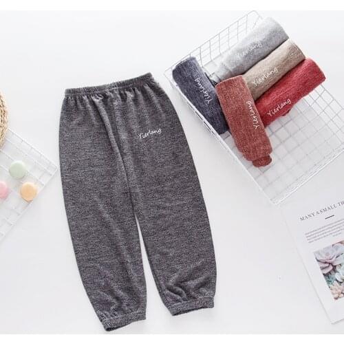 Casual Pants For Boys Girls Loose Home Pants 3-8Years Letter Harem Pants Trousers Children Sleep Bottoms Kids Clothing For Teens