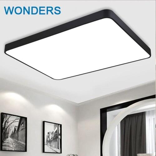 Black / White Mordern Contracted iron square DIY Ceiling Light living room Bedroom Light Restaurant Decoration Lamp