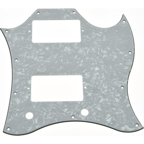 SG Standard Full Face Guitar Pickguard Scratch Plate White Pearl 3 Ply w/ Screws