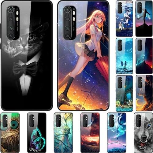 Glass Case For Xiaomi Note 10 Lite Tempered Glass Case Phone Case Phone Shell Series 3
