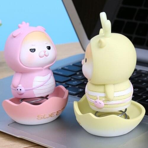 Car Interior Resin Decoration Car Decoration Accessories Gift for Friends Cartoon Animal Bee Shaking Head Doll Creative Cute