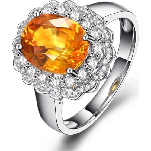 MOONROCY Crystal Wedding CZ Rings Cubic Zirconia Silver Color Yellow for Women Girls Gift Jewelry Wholesale Dropshipping