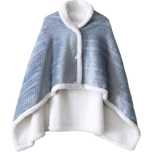 Winter Lazy Blanket Super Soft Shawl Blanket for Office Warm Fleece TV Blanket With Buttons Wearable Sherpa Throw Mantas De Cama