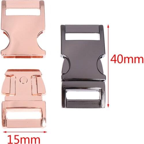1pc DIY Outdoor Camping Backpack Bag Buckle Metal Curved Side Release Buckle Bracelet Hardware Part Webbing Pets Collar