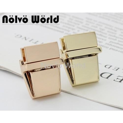 10-30sets 7 colors 17*25mm rectangle pearl silver metal press lock for man briefcase chains purse accessories