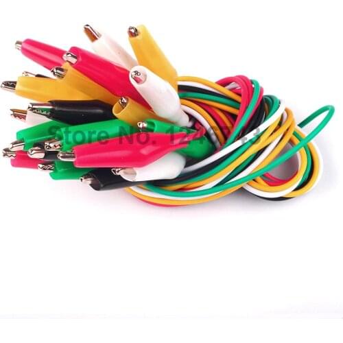 10PCS Double-ended Crocodile Alligator Clips Wire Lead Test Clip