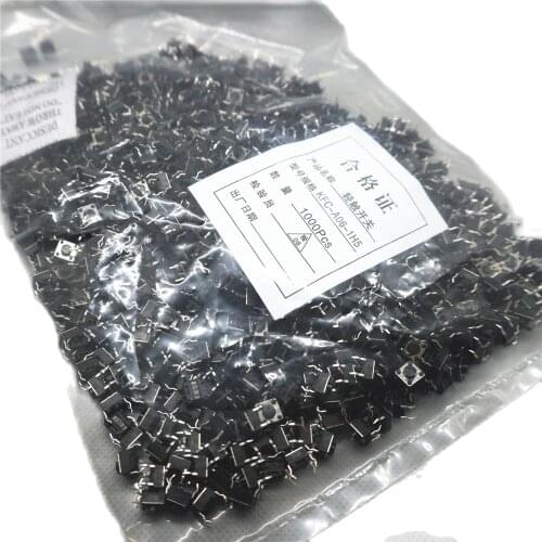 1000PCS 6*6*5MM 6X6X5 6x6x5mm DIP-4 4PINS SMALL push botton switch switches Free shipping