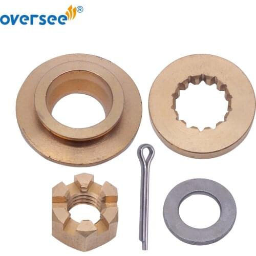318966 Propeller Hardware Kits 323942 Thrust Washer Spacer 318971 Nut For Johnson Outboard Motor OMC Evinrude 15-35HP