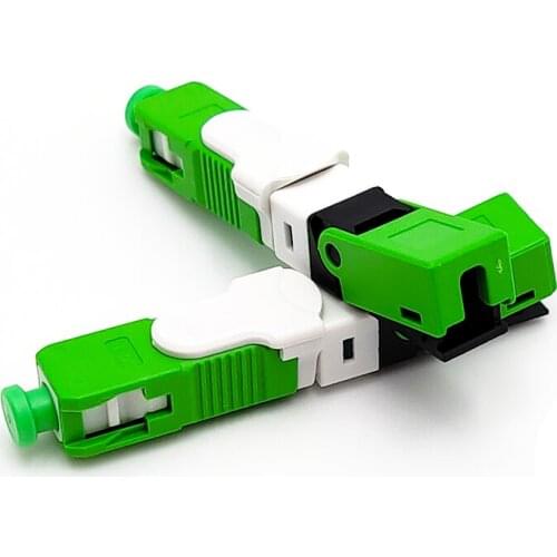 50PCS high quality ESC250D Field Assembly Optical Connector SC APC FTTH Fiber Fast Connector Free shipping