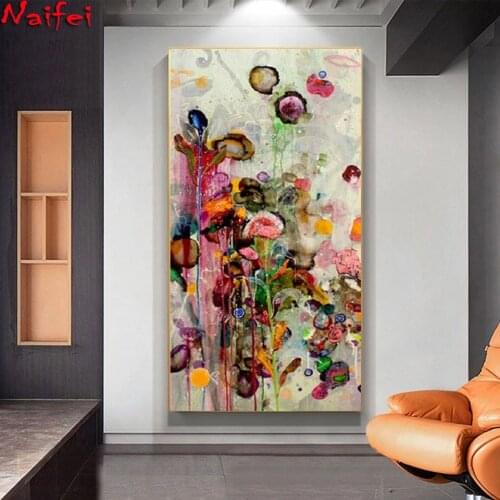 Diamond Painting Abstract Flowers Full Square/Round New Arrival Diamond Embroidery Cross Stitch Flower Craft Kit Home Decoration