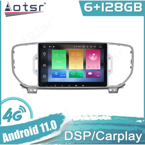 For KIA Sportage 2016-2019 Android Car GPS Navigation Auto Stereo Multimedia Radio Video Player Carplay DSP 4G SIM Tape Headunit