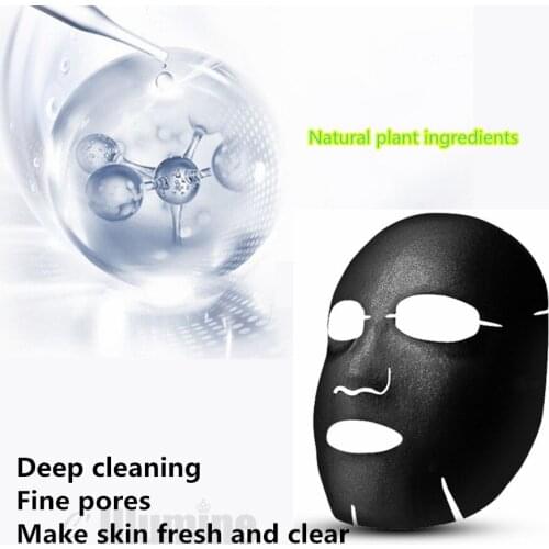 Bamboo Charcoal Skin Cleansing Mask Sheet Control Oil Remove Black Stay Up Late Moisturize Clean Shrink Pores Cosmetics UNLABELL