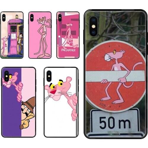For Xiaomi Mi Max Mix 2 3 2S 5X 6X CC9 CC9E Pro Note 10 Lite Pro Ultra Black Soft Fashion Mobile Phone Pink Panther Super