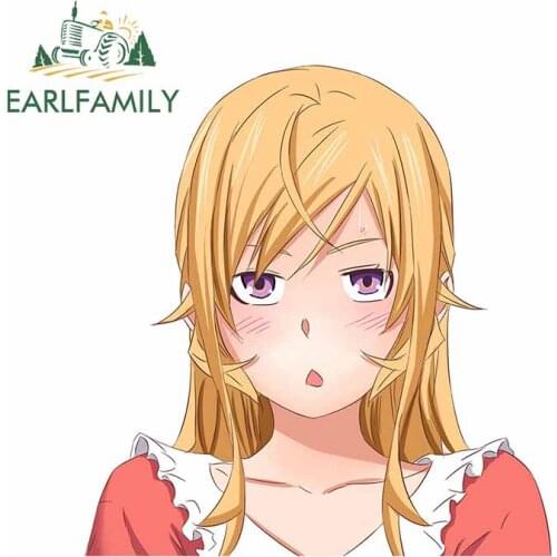 EARLFAMILY 13cm x 12.4cm for Nakiri Erina Surfboard Decal Anime Laptop Windows RV Car Stickers Occlusion Scratch Vinyl Car Wrap