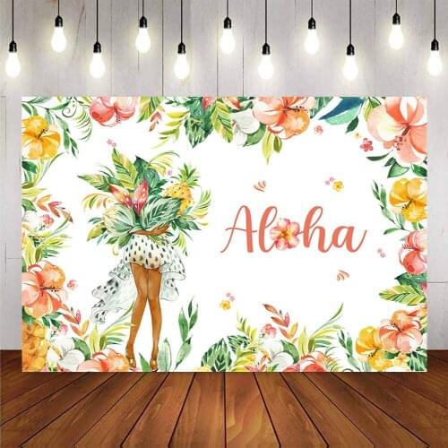 Photography backdrop Aloha Flower summer holiday Hawaiian floral party decoration supplies background for photo studio newborn