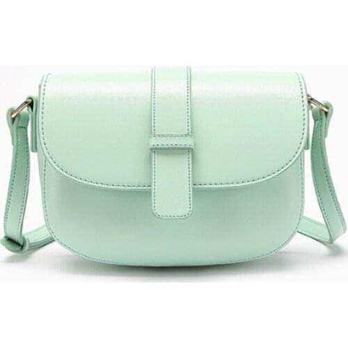 2020 Hot Crossbody Bags For Women Casual Mini Candy Color Messenger Bag For Girls Flap Pu Leather Saddle Shoulder Bags Solid