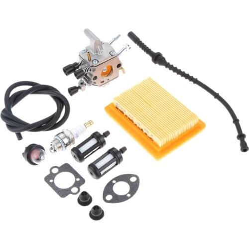 1Set Carburetor & Primer Bulb Air Fuel Filter Repower Kit for STIHL FS120 FS200 FS250 FS300 FS/FR350 FR450 FR480 String Trimmer