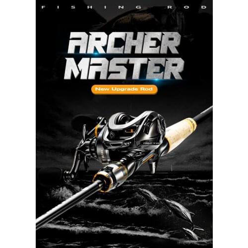 Soloking Fishing Rod and Reel Kit 2.4M High Carbon Casting Rod GKA200T Baitcasting Reel Spining Rod Fishing Set