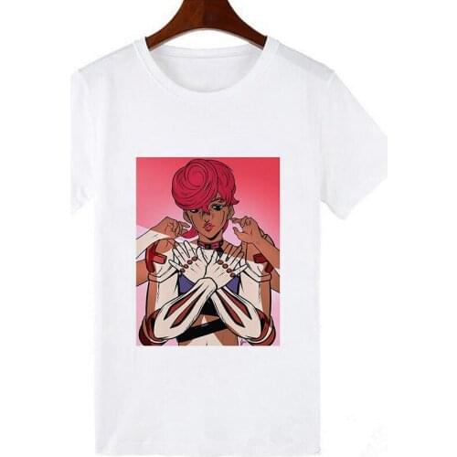 2020 Cool Womens T-shirt Jojo Bizarre Graphic Print Adventure Cool Japanese Anime Style Soft Cool T-shirt Top Cartoon Harajuku