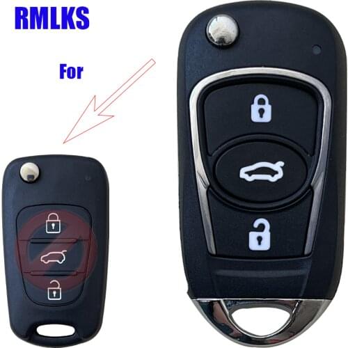 2 Button Modified folding key for Kia sportage picanto rio k2 K5 cerato ceed soul for Hyundai I30 IX35 Flip Remote Car Key Shell