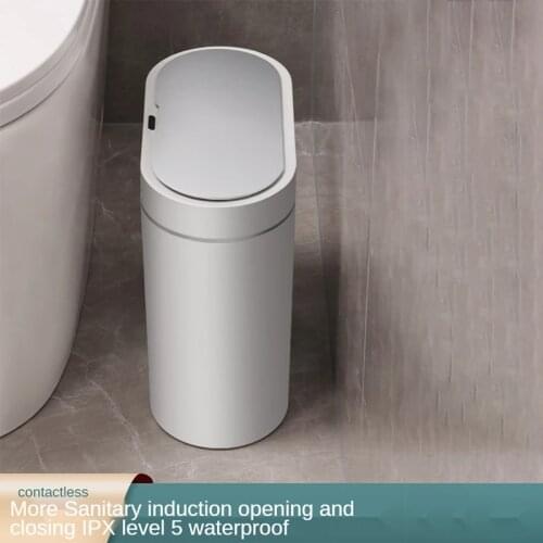 8L/7L Smart Sensor Trash Can Automatic Household Electronic Trash Can Kitchen Trash Bin Toilet Waterproof Narrow Seam Sensor Bin