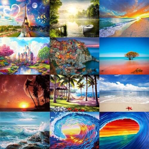 Panta Store Diamond Painting Kit, 5d Embroidery Painting Kit for Gem Cross Stitch Crafts, Landscape Mosaic, 3d