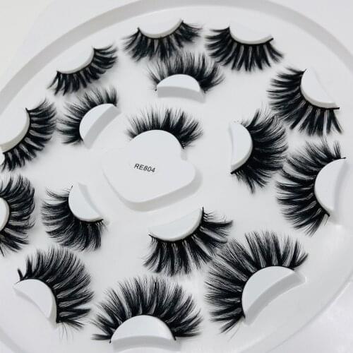 NEW 8pair Fluffy Lashes 3d Mink Lashes 12mm-25mm Soft Thick Natural Eyelashes Wholesale False Eyelashes Makeup Lashes Mink