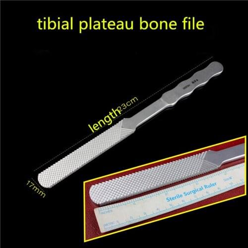 Orthopedic instrument medical tibial plateau bone file femur knee joint meniscus double Four side 4 face flat round head Grinder