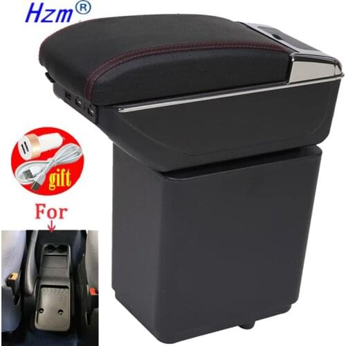 For Citroen Berlingo Armrest Retrofit parts For Peugeot Partner tepee Car Armrest Storage box car accessories Charging USB LED