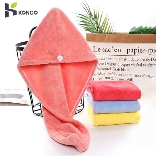 Hair Towel Turban Cap Towel Super Absorbent Thicker Towel Absorbent Thicker Microfiber Bath Towel Women Towel