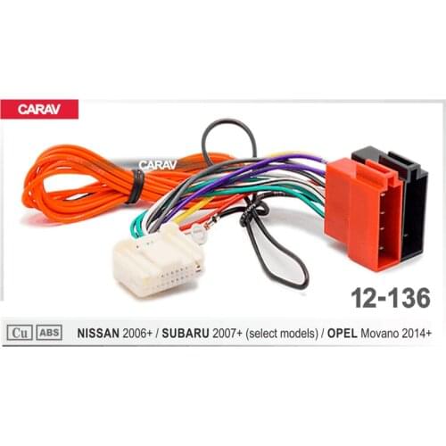 CARAV 12-136 ISO Radio Adapter forNISSAN for SUBARU for OPEL Movano Wiring Harness Connector Lead Loom Cable Plug