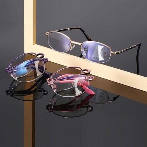 3 Colors Folding Portable Frame Lightness See Near and Far Progressive Multifocal Reading Glasses +1 +1.5 +2 +2.5 +3 +3.5 +4 ADD