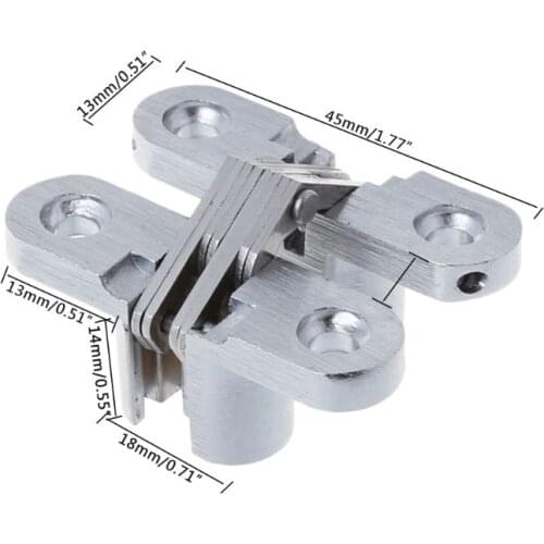 Hidden Cross Hinge Concealed Mortice 180 degree Opening Folding Door Furniture Hardware