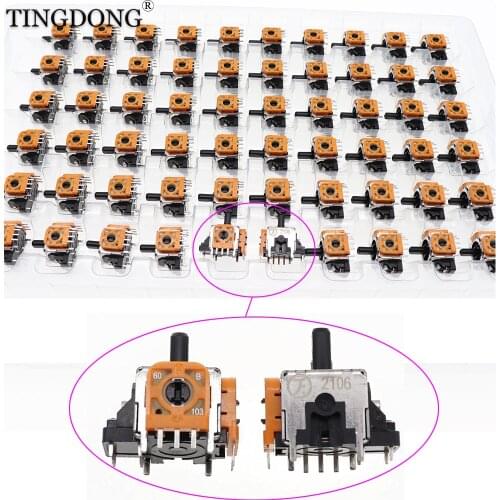 50pcs/lot Original 3D Rocker Analog Joystick Replacement Yellow for PlayStation 4 PS4 Wireless Controller Con