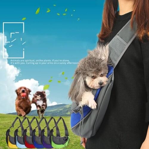 Outdoor Pet Bag Dog Pouch Single Shoulder Cat Bag Travel Front Handbag Puppy Carrier Mesh Oxford Portable Puppy Products