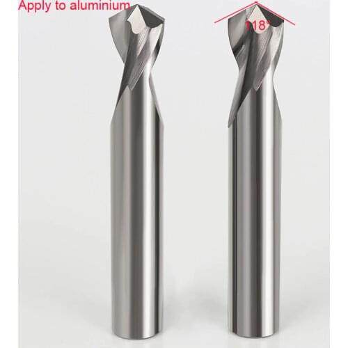 Tungsten Steel 118 Degree Pilot Drill NC Center Drill Drilling Bit CNC Boring Crown Spotter Location Drill Bit for Aluminium