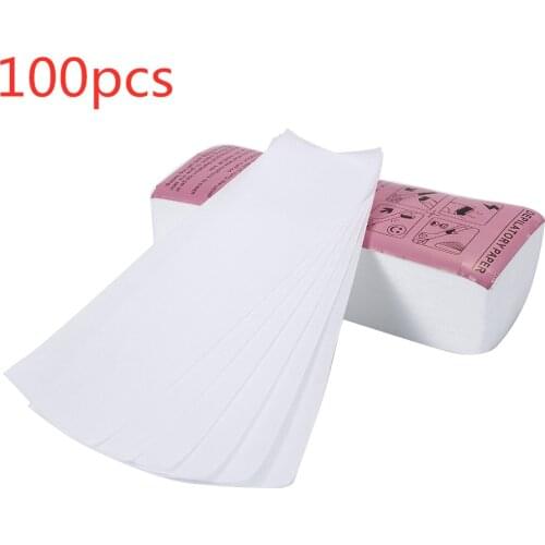 100pcs/lot Hair Removal Epilator Wax Strip For Hair Removal Depilatory Nonwoven Epilator Wax Strip Paper Roll Waxing Beauty Tool