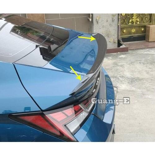 Car Body Styling Rear Tail Spoiler Side Triangle Wing Window Bezel Trim Frame Stick Parts For Hyundai Elantra Avante 2021 2022