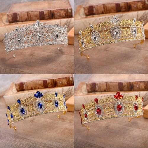 Luxury Design women crown headwear bride wedding tiara bridal makeup headdress princess baroque crown wedding hair accessories