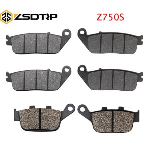 ZSDTRP For Kawasaki Z750S Z 750S 2008 2009 2010 2011 Motorcycle Front Disc Brake Pads and Rear Disc Brake Pads 6 Pcs/Set