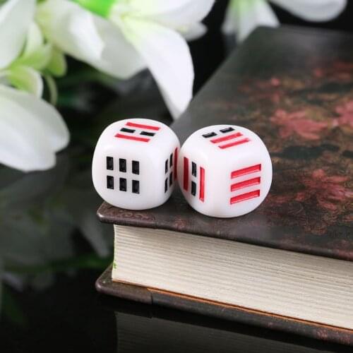 10Pcs D6 Dices For Easy Fortune-Telling Divination Dice Ba Gua Eight Trigrams Parts Accessory 16mm 62KF