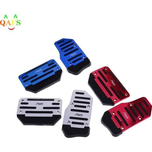 2pcs/set Aluminium Alloy Non-slip Car Automatic Accelerator Brake Foot Pedal Cover Treadle Random SHIDWJ