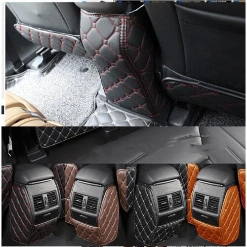3 pieces For hyundai creta ix25 accessories Interior Armrest box Rear seat Kick mat Car Anti-dirty Pad 2014 2015 2016 2017 Anti